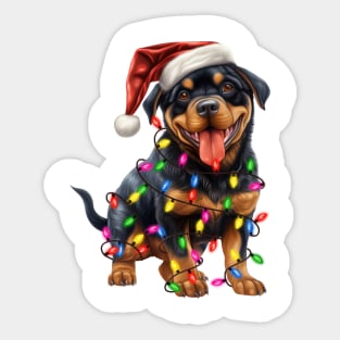 Christmas Rottweiler Sticker